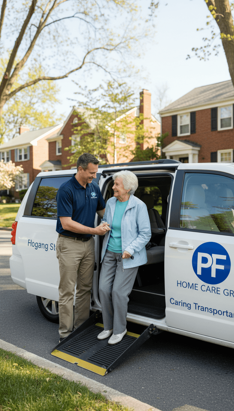 Transportation to appointments for senior client
